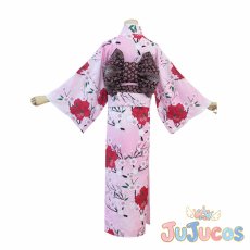 画像4: 甘露寺蜜璃　浴衣　コスプレ衣装　鬼滅の刃　コスチューム　JUJUcosplay (4)