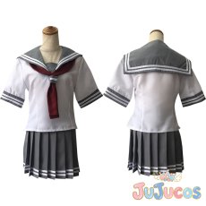画像1: Aqours　セーラー　津島善子　国木田花丸　黒澤ルビィ　渡辺曜　黒澤ダイヤ　高海千歌　松浦果南　小原鞠莉　桜内梨子　コスプレ衣装　ラブライブ！サンシャイン!!　コスチューム　JUJUcosplay (1)