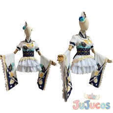 画像1: 三船栞子　決意の光　コスプレ衣装　ラブライブスクールアイドルフェスティバル　コスチューム　JUJUcosplay (1)