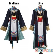 画像1: ディアソムニア寮　ハロウィン　スケアリー・ドレス　リリア・ヴァンルージュ(Lilia Vanrouge)　マレウス・ドラコニア(Malleus Draconia)　コスプレ衣装　ツイステッドワンダーランド　コスチューム　JUJUcosplay (1)