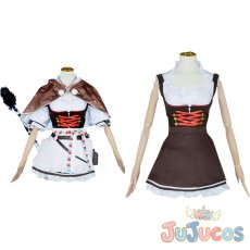 画像1: VTuber　白銀ノエル　ディアンドル娘衣装　コスプレ衣装　バーチャルYouTuber　コスチューム　JUJUcosplay (1)