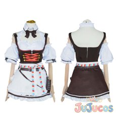 画像5: VTuber　白銀ノエル　ディアンドル娘衣装　コスプレ衣装　バーチャルYouTuber　コスチューム　JUJUcosplay (5)