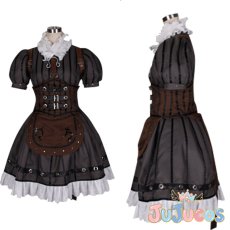 画像1: Alice: Madness Returns　アリス　スチームドレス　コスプレ衣装　アリスマッドネスリターンズ　コスチューム　JUJUcosplay (1)