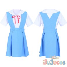 画像1: 惣流・アスカ・ラングレー　制服　コスプレ衣装　新世紀エヴァンゲリオン　コスチューム　JUJUcosplay (1)