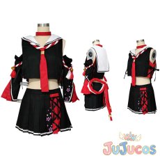 画像1: VTuber　大神ミオ　通常衣装　コスプレ衣装　バーチャルYouTuber　コスチューム　JUJUcosplay (1)