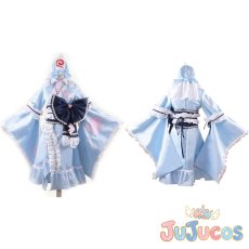 画像1: 西行寺幽々子　東方妖々夢　コスプレ衣装　東方Project　コスチューム　JUJUcosplay (1)