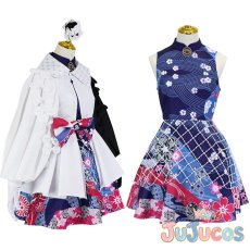 画像1: VTuber　一伊那尓栖（Ninomae Ina'nis）　ドレス　コスプレ衣装　バーチャルYouTuber　コスチューム　JUJUcosplay (1)