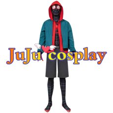 画像1: 送料無料　スパイダーマン:スパイダーバース（Spider-Man: Into the Spider-Verse）　マイルス・モラレス　コスプレ衣装　コスチューム (1)