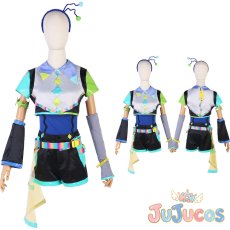 画像1: Liella!　若菜四季　ビタミンSUMMER！　Vitamin SUMMER　コスプレ衣装　ラブライブ！スーパースター!!　コスチューム　JUJUcosplay (1)