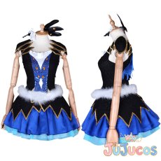 画像1: ヨハネと契約　WATER BLUE NEW WORLD　津島善子UR　覚醒後　コスプレ衣装　ラブライブ！サンシャイン!!　コスチューム　JUJUcosplay (1)