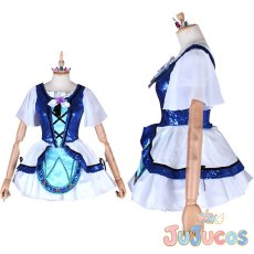 画像1: 弾ける笑顔　WATER BLUE NEW WORLD　小原鞠莉UR　覚醒後　コスプレ衣装　ラブライブ！サンシャイン!!　コスチューム　JUJUcosplay (1)