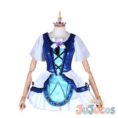 画像2: 弾ける笑顔　WATER BLUE NEW WORLD　小原鞠莉UR　覚醒後　コスプレ衣装　ラブライブ！サンシャイン!!　コスチューム　JUJUcosplay (2)