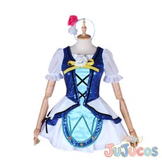 画像2: 弾ける笑顔　WATER BLUE NEW WORLD　国木田花丸UR　覚醒後　コスプレ衣装　ラブライブ！サンシャイン!!　コスチューム　JUJUcosplay (2)