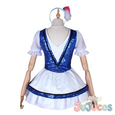 画像4: 弾ける笑顔　WATER BLUE NEW WORLD　国木田花丸UR　覚醒後　コスプレ衣装　ラブライブ！サンシャイン!!　コスチューム　JUJUcosplay (4)