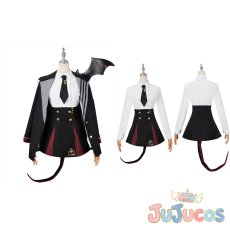 画像1: 黒舘ハルナ　コスプレ衣装　ブルーアーカイブ　コスチューム　JUJUcosplay (1)