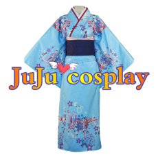 画像1: 送料無料　るろうに剣心　神谷薫　着物　コスプレ衣装　コスチューム (1)