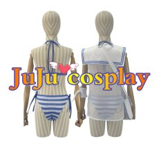 画像4: 送料無料　ブルーアーカイブ　和楽チセ　水着　コスプレ衣装　コスチューム (4)
