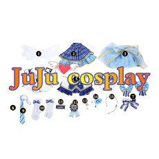 画像6: 送料無料　ラブライブ! School idol project　園田海未　ブルーアモール　コスプレ衣装　コスチューム (6)