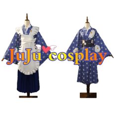 画像2: 送料無料　ぼっち・ざ・ろっく!　山田リョウ　神明の少女　和メイド　コスプレ衣装　コスチューム (2)
