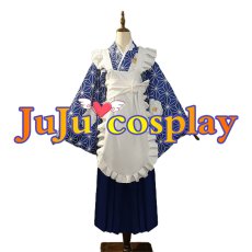 画像1: 送料無料　ぼっち・ざ・ろっく!　山田リョウ　神明の少女　和メイド　コスプレ衣装　コスチューム (1)