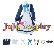 画像6: 送料無料　ブルーアーカイブ　才羽ミドリ　才羽モモイ　メイド　コスプレ衣装　コスチューム (6)