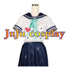 画像1: 送料無料　バーチャルYouTuber　VTuber　風真いろは　セーラー服　コスプレ衣装　コスチューム (1)