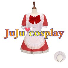 画像1: 送料無料　魔法少女まどか☆マギカ　佐倉杏子　メイド服　コスプレ衣装　コスチューム (1)
