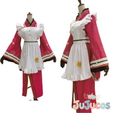 画像1: 天馬咲希　和風メイド服　コスプレ衣装　プロジェクトセカイ カラフルステージ！ feat. 初音ミク　コスチューム　JUJUcosplay (1)