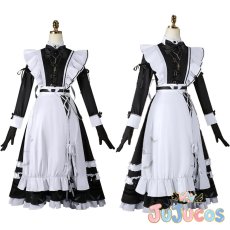 画像1: VTuber　叶(かなえ)　メイド服　コスプレ衣装　バーチャルYouTuber　コスチューム　JUJUcosplay (1)