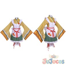 画像1: 鏡音リン　らうたし一葉の衣　夢も膨らむ山盛りブドウ　コスプレ衣装　プロジェクトセカイ カラフルステージ！ feat. 初音ミク　コスチューム　JUJUcosplay (1)