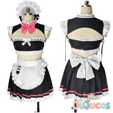 画像2: 黒舘ハルナ　メイド　コスプレ衣装　ブルーアーカイブ　コスチューム　JUJUcosplay (2)