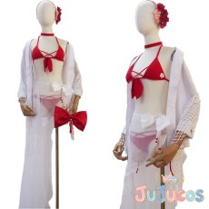 画像1: サクラ　水着　ブルーム・イン・サマー　コスプレ衣装　勝利の女神：NIKKE　コスチューム　JUJUcosplay (1)