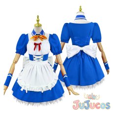 画像4: 式波・アスカ・ラングレー　綾波レイ　メイドVer.　コスプレ衣装　新世紀エヴァンゲリオン　コスチューム　JUJUcosplay (4)
