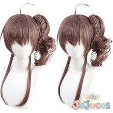 画像1: VTuber　夏色まつり　コスプレウィッグ　バーチャルYouTuber　コスプレ鬘　JUJUcosplay (1)