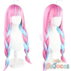 画像1: VTuber　湊あくあ　コスプレウィッグ　バーチャルYouTuber　コスプレ鬘　JUJUcosplay (1)