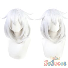 画像1: げんしん　パイモン　コスプレウィッグ　原神　コスプレ鬘　JUJUcosplay (1)