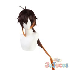 画像2: げんしん　鍾離　ショウリ　コスプレウィッグ　原神　コスプレ鬘　JUJUcosplay (2)