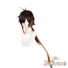 画像3: げんしん　鍾離　ショウリ　コスプレウィッグ　原神　コスプレ鬘　JUJUcosplay (3)