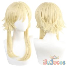 画像1: げんしん　男主人公　空　コスプレウィッグ　原神　コスプレ鬘　JUJUcosplay (1)