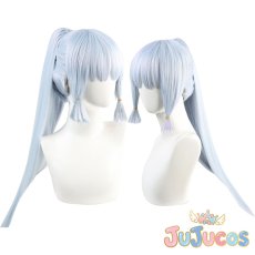 画像1: げんしん　神里綾華　コスプレウィッグ　原神　コスプレ鬘　JUJUcosplay (1)