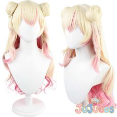 画像1: Vtuber　5期生　桃鈴ねね　コスプレウィッグ　バーチャルYouTuber　コスプレ鬘　JUJUcosplay (1)