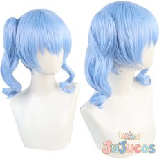 画像1: VTuber　星街すいせい　コスプレウィッグ　バーチャルYouTuber　コスプレ鬘　JUJUcosplay (1)