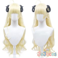 画像1: VTuber　角巻わため　角なし　コスプレウィッグ　バーチャルYouTuber　コスプレ鬘　JUJUcosplay (1)