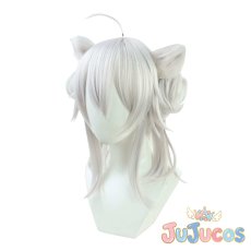 画像4: Vtuber　5期生　獅白ぼたん　コスプレウィッグ　バーチャルYouTuber　コスプレ鬘　JUJUcosplay (4)