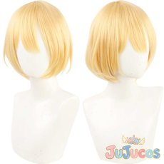 画像1: VTuber　ワトソン・アメリア　初期2D　コスプレウィッグ　バーチャルYouTuber　コスプレ鬘　JUJUcosplay (1)