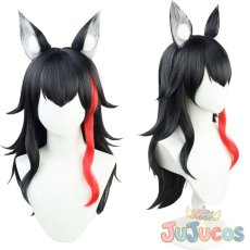 画像1: VTuber　大神ミオ　コスプレウィッグ　バーチャルYouTuber　コスプレ鬘　JUJUcosplay (1)