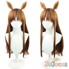 画像1: グラスワンダー　コスプレウィッグ　ウマ娘プリティーダービー　コスプレ鬘　JUJUcosplay (1)
