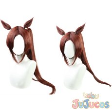 画像1: サクラバクシンオー　コスプレウィッグ　ウマ娘プリティーダービー　コスプレ鬘　JUJUcosplay (1)