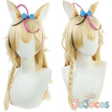 画像1: VTuber　尾丸ポルカ　コスプレウィッグ　バーチャルYouTuber　コスプレ鬘　JUJUcosplay (1)