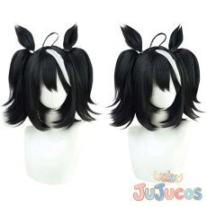 画像1: キタサンブラック　コスプレウィッグ　ウマ娘プリティーダービー　コスプレ鬘　JUJUcosplay (1)